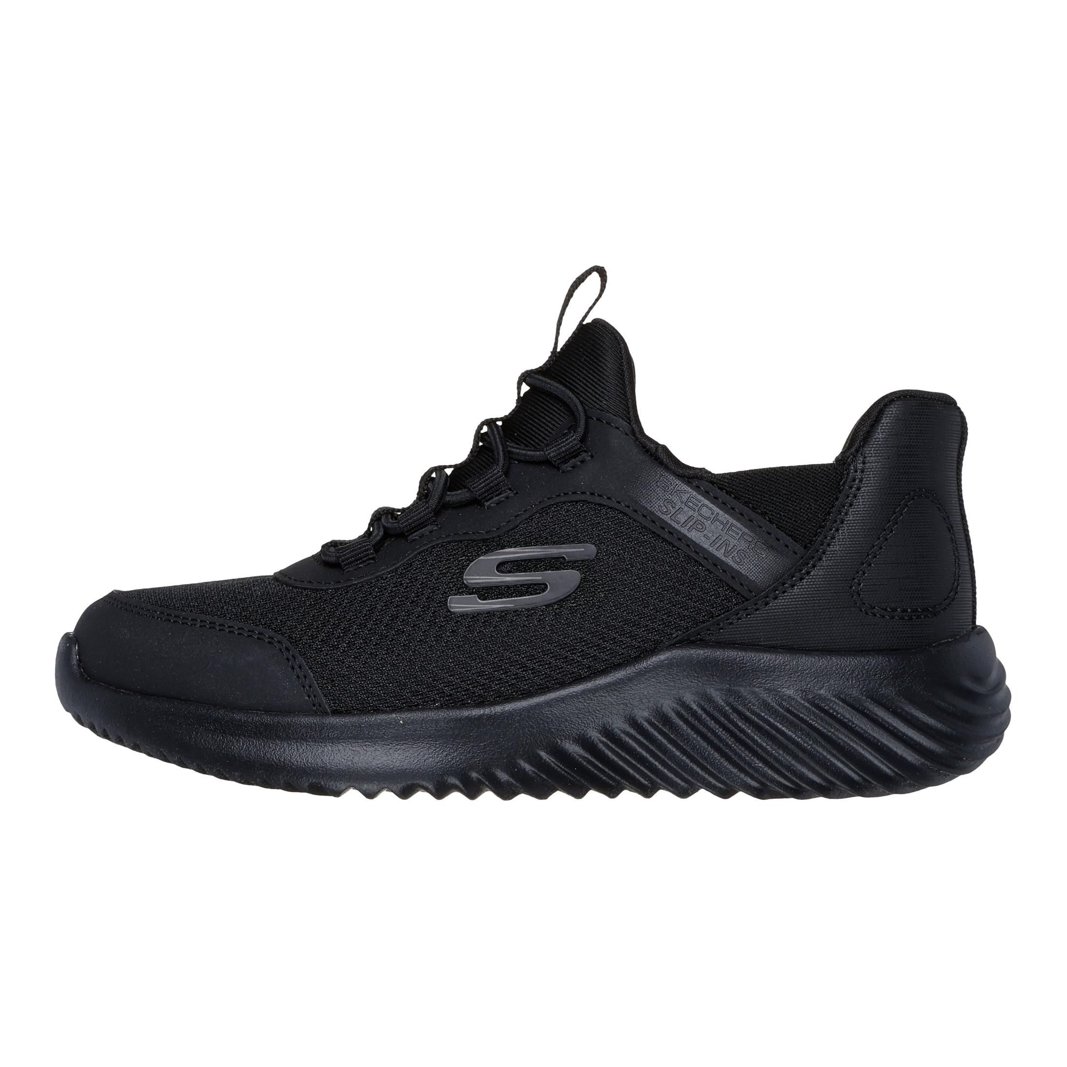 Skechers Slip-Ins Bounder Comfortable Versatile Shock Absorbing Breathable Low-Top Casual Shoes Kids sneakers Black 403822L-BBK 27.5