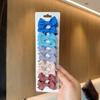 4/6/10Pcs Baby Bows Hair Clip For Kids Girls Hairpin Solid Color Hairpins Barrettes Handmade Headwear Hair Accessories
