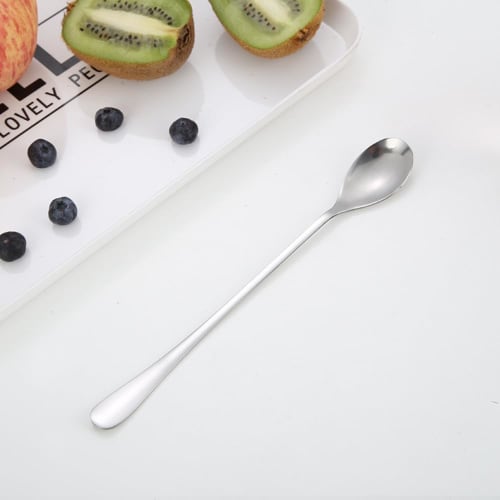KALOLINNA Stainless Steel Long Spoons, 23cm, Set of 2, for Bars, Sundays, Sodas, Iced Coffee, Cocktails, Ice Cream, and Tea. Perfect for Home and Comm