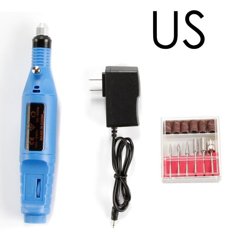 

Електрична манікюрна машина 12 Вт Пилка для нігтів 20000 обертів на хвилину зі швидкісною манікюрною педикюрною машинкою Інструменти для нігтів US