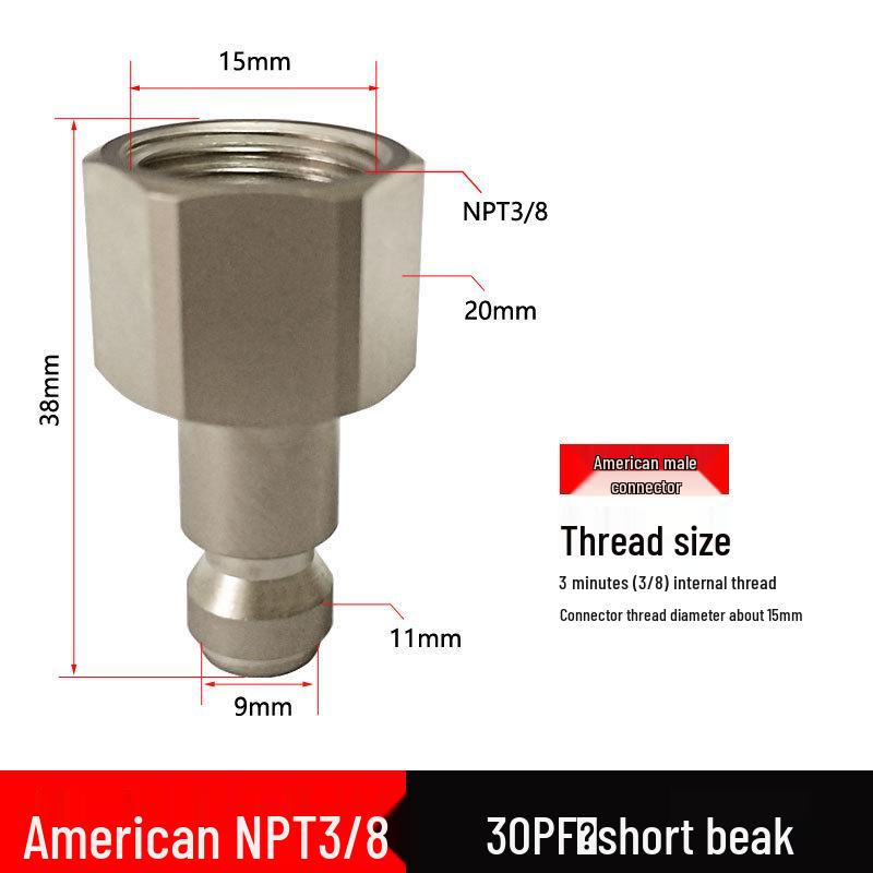 American NPT Quick Self-Locking Pneumatic Connector for Small Air Hammer Tools