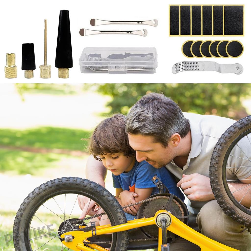PAVIKE Puncture Repair Kit, Bicycle, Road Bike, Bicycle Patch Set,