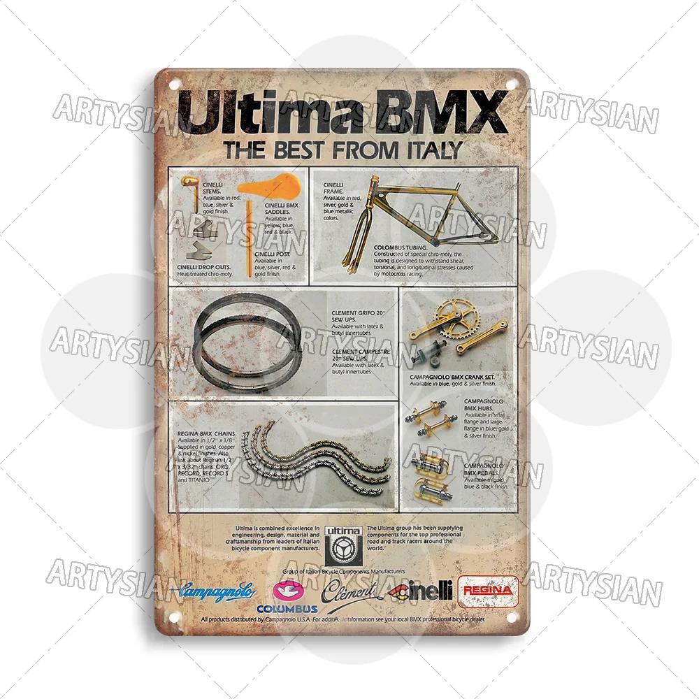 Vintage BMX Bike Metal Sign Bicycle Motocross Plaque Racing ACS TUF Pedals Procraft Kuwahara Raleigh Mongoose Dyno Diamond Back