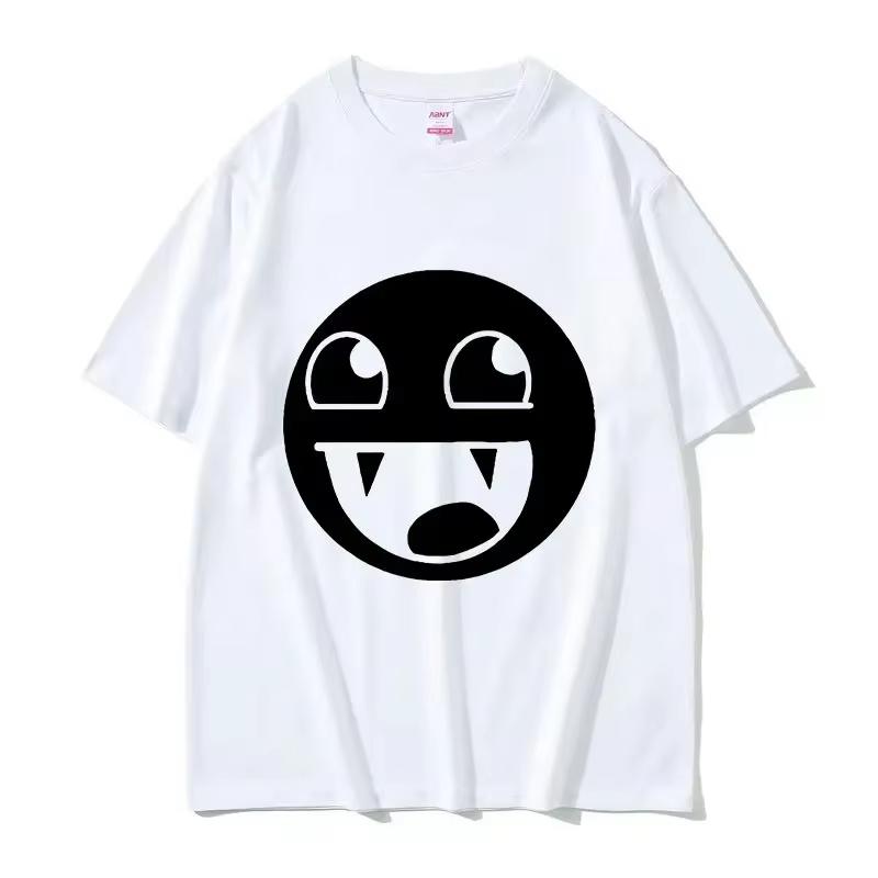 2025 Summe O-Neck Fashion Quality T-Shirt Casual Face Domo Kun Funny Meme Women 100% Pure Cotton Printed Leisure T-shirt Y2k