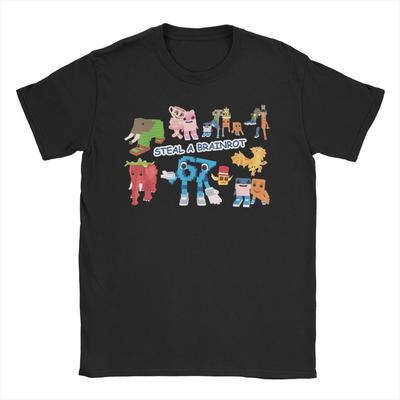 Bruh Camiseta Brainrot 67 Seis Siete para Hombres Mujeres Divertida Meme Brainrot Camiseta de Algodón Vintage Cuello Redondo Camisetas Ropa
