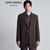 Baoxiniao Men's Business Formal Peak Lapel Wool Blend Overcoat