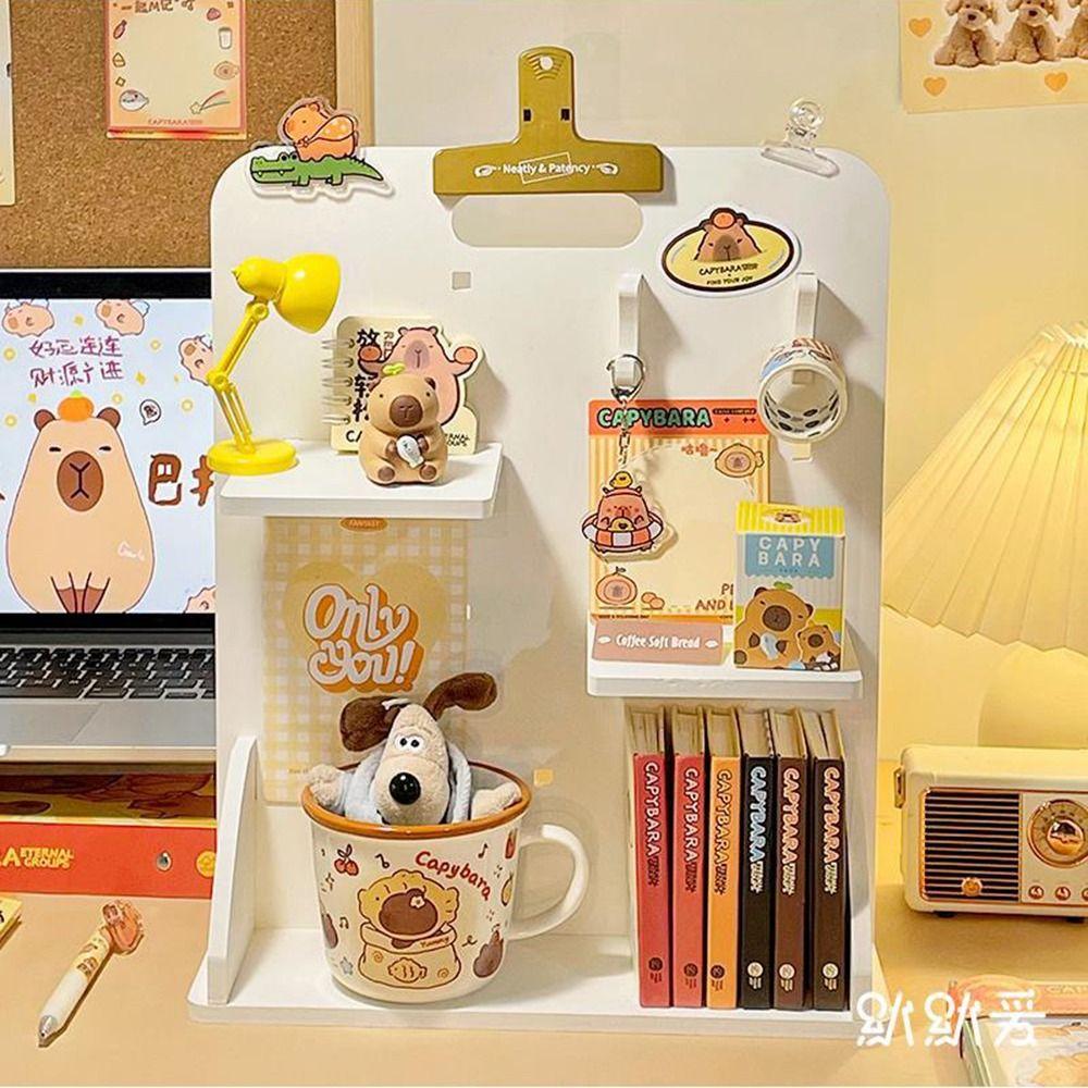 INS Small Card Display Shelf Partition Desks Pegboard Vertical Desktop Hole Board  Office