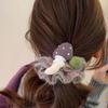 Embroidered Cartoon Animal Hair Rope Large Intestine Circle Bun Rubber Bands Horse Scrunchie  Women