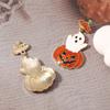 Dripping Oil Collarbone Chain Personality Vintage Earring Cute Pumpkin Ghost Necklace  Autumn