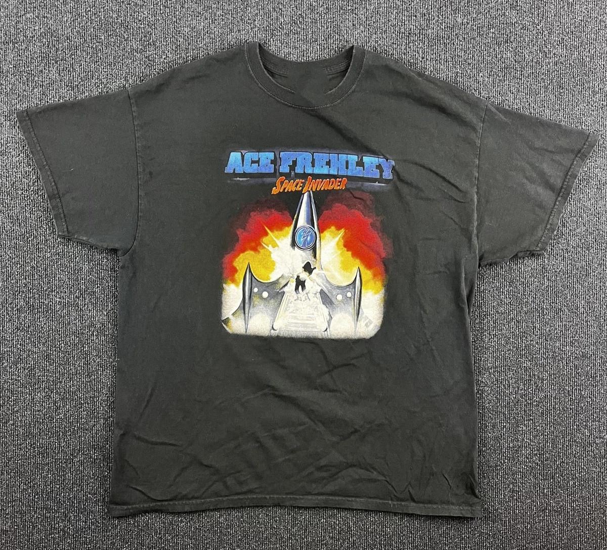 Vintage Ace Frehley Space Invader Tour Rock Music T-Shirt S-5XL S