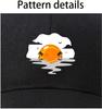 Fried Egg Sunrise Beach Scene Baseball Cap Polyester Adjustable Casual Outdoor Dad Hat