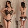 Sex Underwear Sexy Perspective Mesh Passion Butterfly Uniform Pure Desire Temptation Hollow-out Three-point Uniform