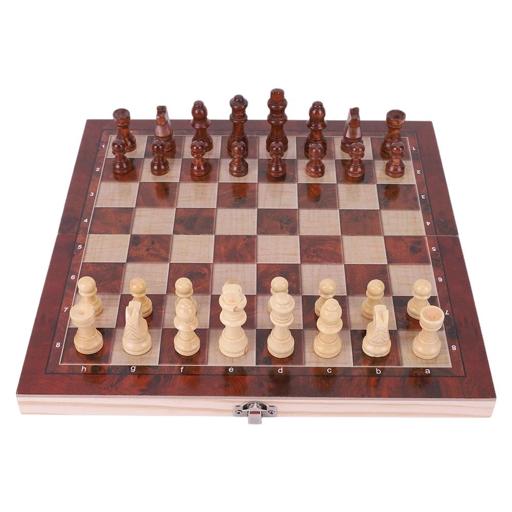 Wooden Chessmen Standard Tournamen Staunton 32PCS Checkers 2.2in King Figures Chess Game Pawns for Chess Board Game
