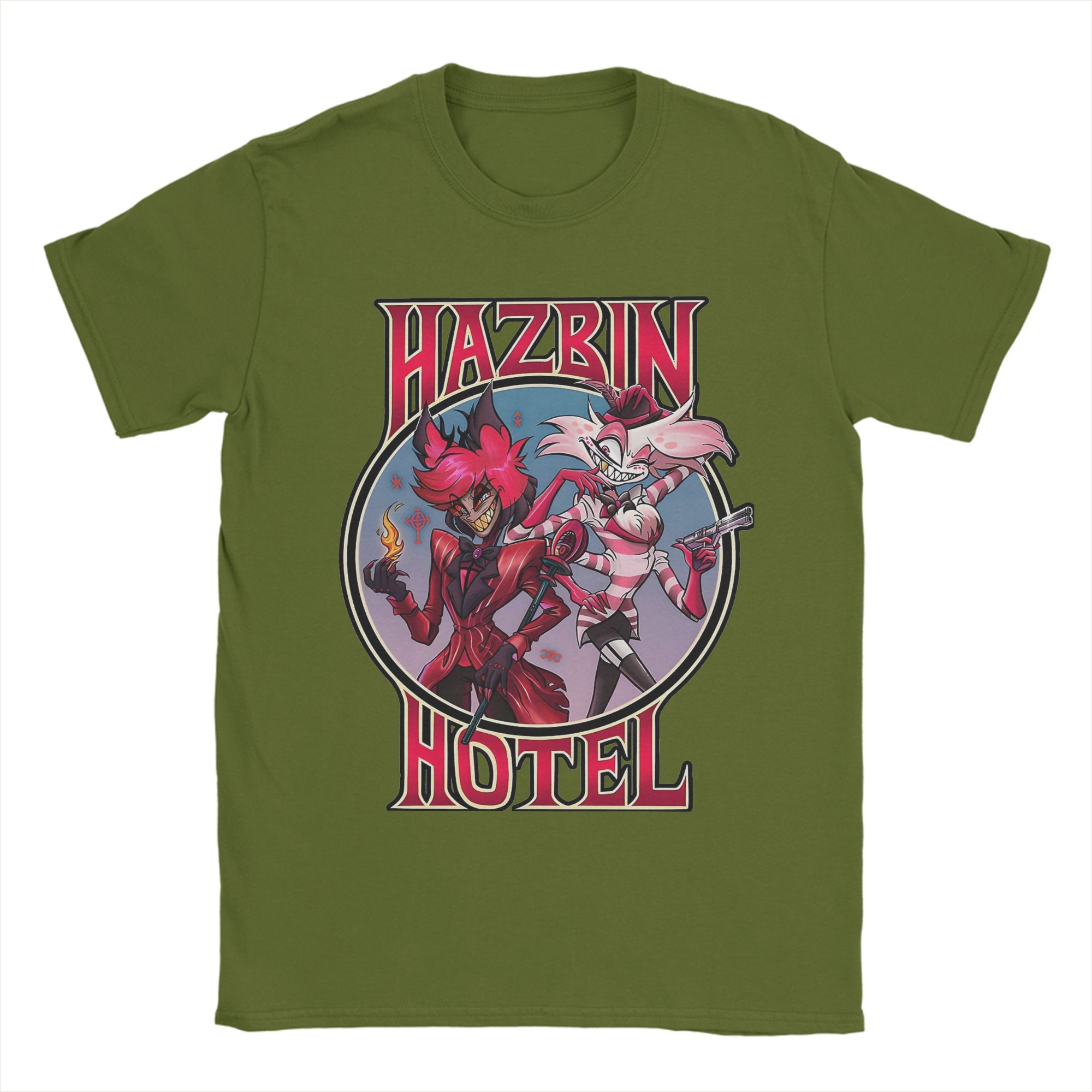 

Hazbins Hotels Alastor Anime T Shirt for Men 100% Cotton Vintage T-Shirt O Neck Tee Shirt Short Sleeve Clothing Gift Idea 4XL