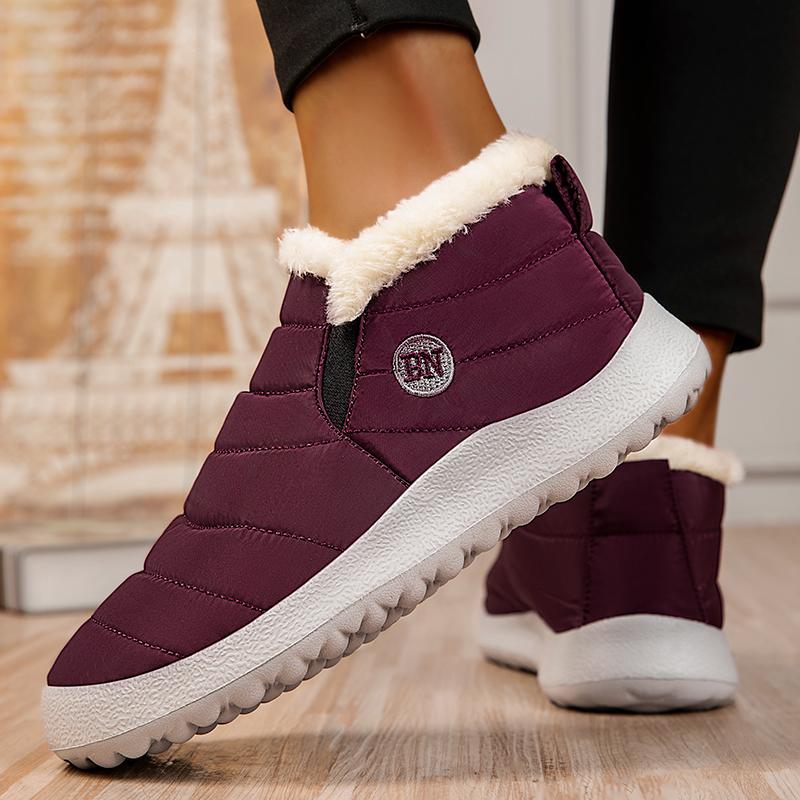 Unisex Winter Boots SlipOn New Flat Women's Snow Women Shoes Slip Solid Waterproof Ankle Botas Mujer Warm Protection for Cold Weather Conditions