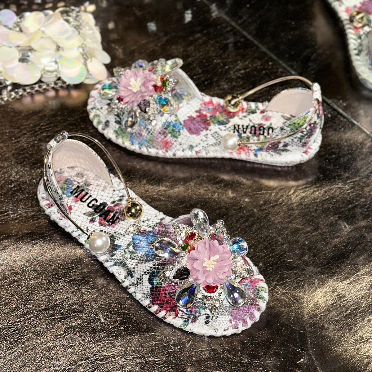 Flat Shoes, Women s Shoes, Large Size Shoes, Sandals 35 серебряный