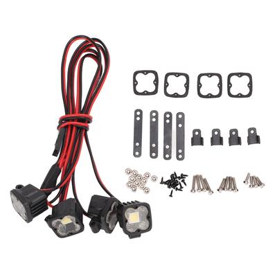 RC Headlight Universal 5‑7.4V 4LED White Light RC LED Headlights RC LED Lights With Plastic Shell for 1 10 RC Crawler