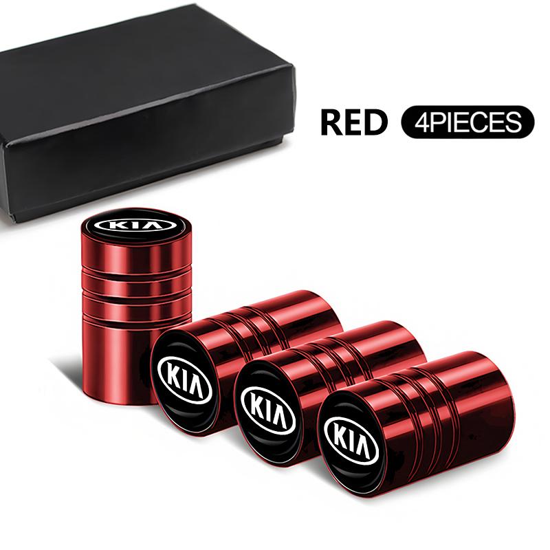 4pcs Car Tire Valve Caps Anti Rust Dustproof Covers For KIA Sportage Seltos Sorento K3 K4 Soul Carnival EV6 EV9 Carnival K5 EV5
