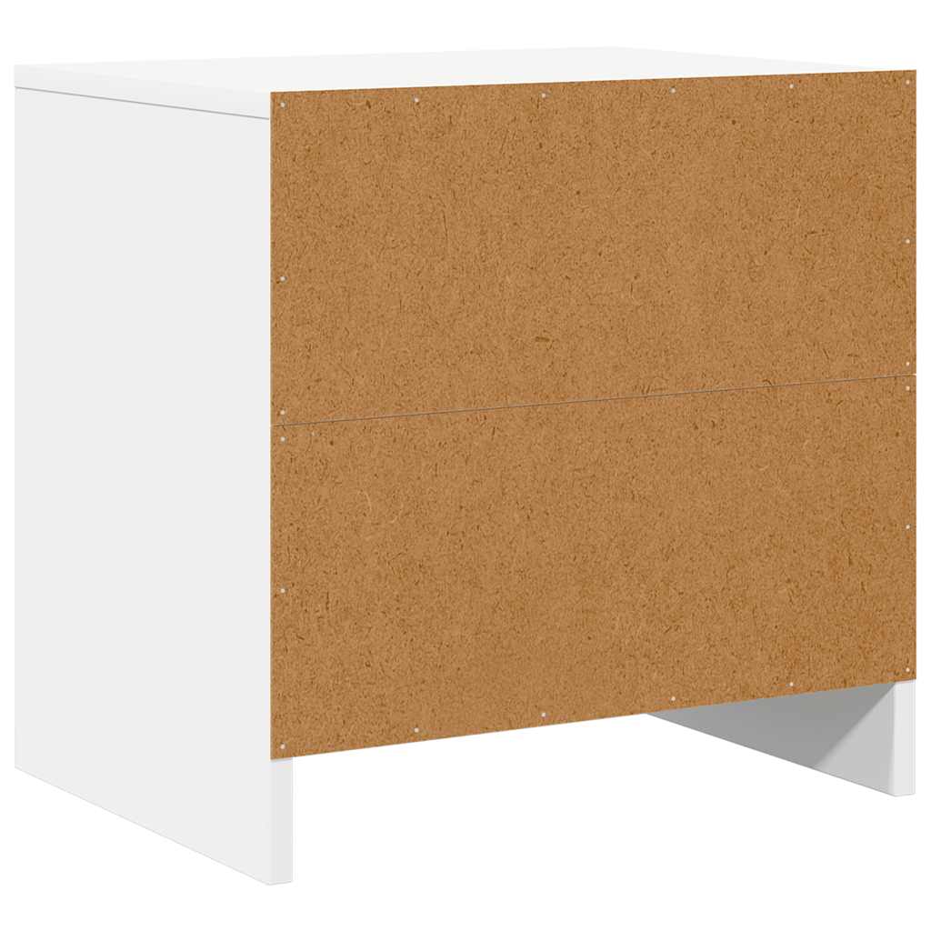 Nightstand White 45 X 34 X 44.5 Cm Engineered Wood