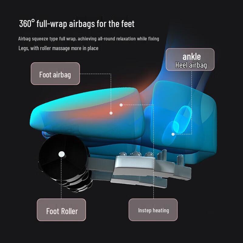 Jiancheng FM05 Foot Massager with Airbag Compression & Heat Therapy