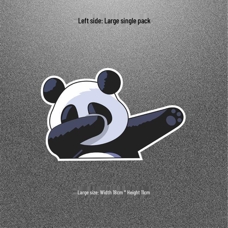 Panda Hip-hop Fun Cartoon Sticker for Motorcycle & E-Vehicle Windows