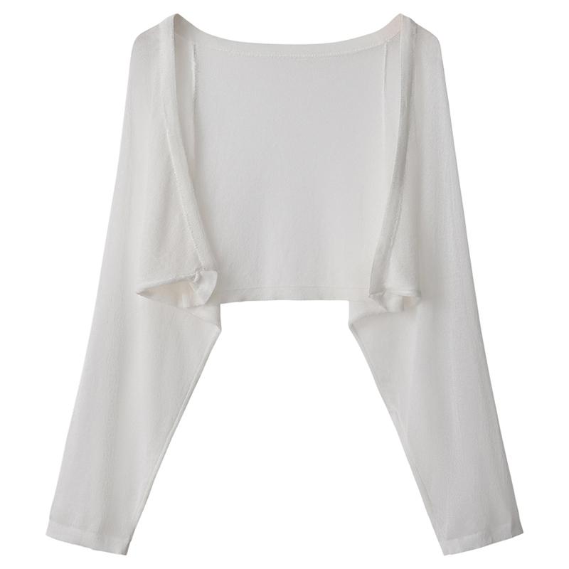 Women Knitted Long Sleeves Cardigan Tops High Waist Sun Protection Shawl