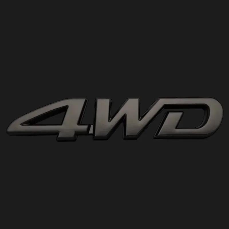 ACH1 3D ABS Car Logo for Toyota RAV4 Rongfang black car logo TOYOTA 4WD decoration in the net logo rear trunk car accessories