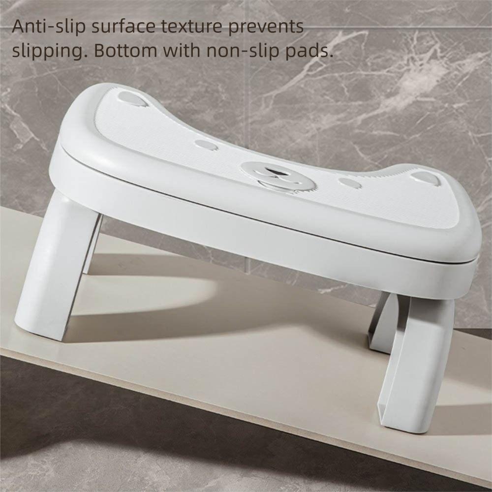 Non-slip Folding  Toilet Footstool Ergonomic Under Desk Footrest Toilet Seat  Bathroom Accessories