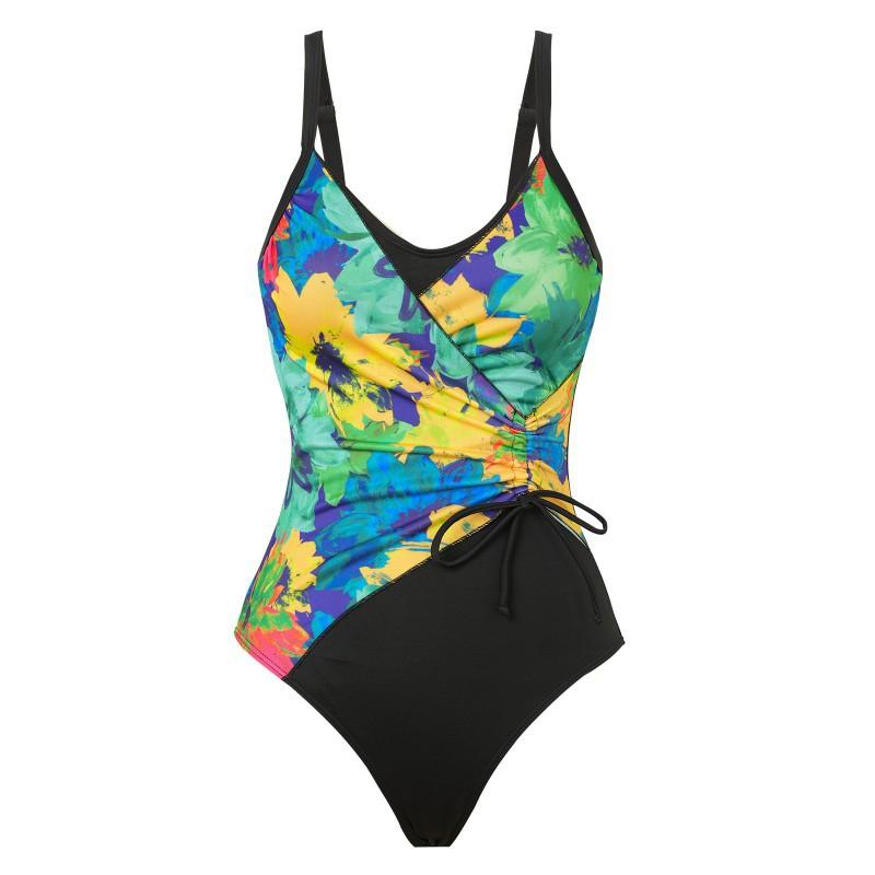 Large Size One-piece Swimsuit Women's Printed Tight Sexy