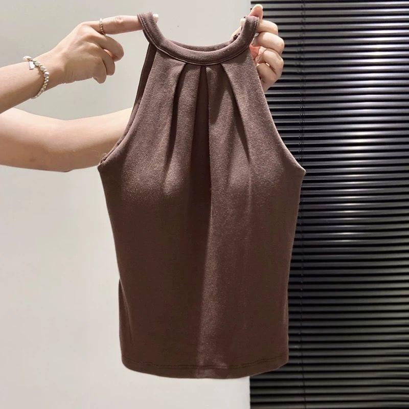Womens Summer Cotton Tank Top With Embroidered 3d Pattern For Casual Wear