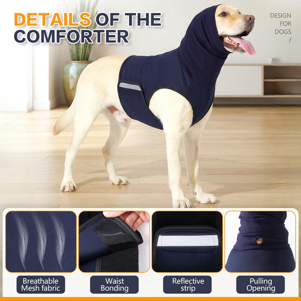 Dog Anxiety Vest,Skin-Friendly Thunder Jacket for Dogs,Dog Calming Shirt for Thunder,Vet Visits and Separation