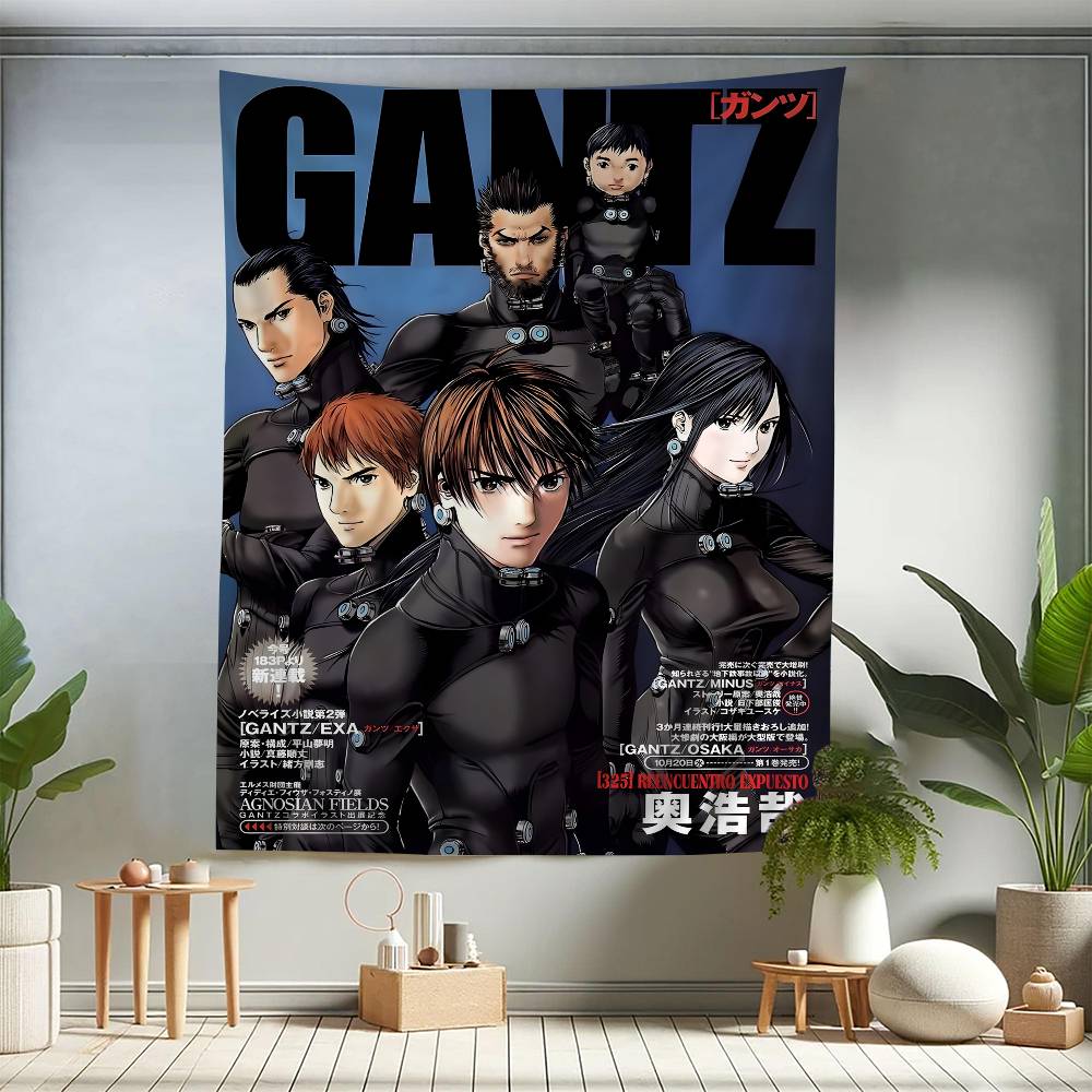 Japan Anime Gantz Tapestry Art Printing Art Science Fiction Room Home Decor Wall Art Decor