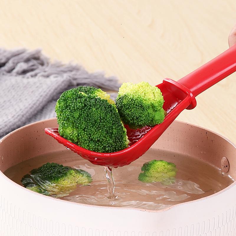 Multifunctional Filter Colander for Rice Spoon Household Kitchen Grinding Cooking Spoon Drain Spoon Kitchen Supplies