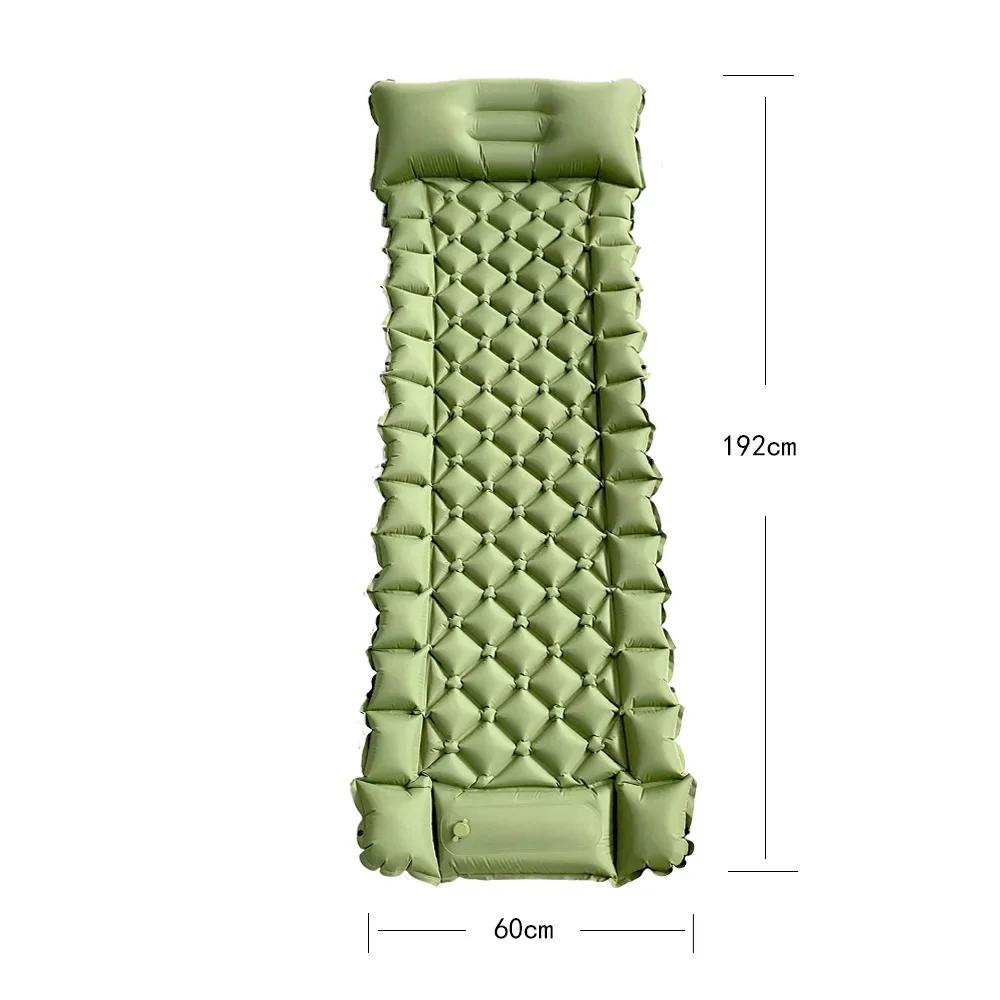 Products Outdoor Inflatable Mattress Portable Picnic Camping Inflatable Mat TPU Patchwork Foot Inflatable Single Mattress
