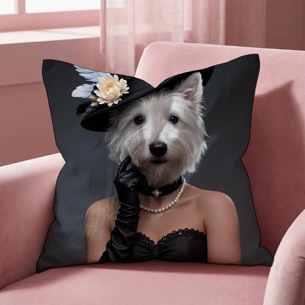 West Highland White Terrier Kissenbezug Mehrzweck-Kissenbezug für Zuhause & Auto - Wendbar, Weich & Strapazierfähig für den täglichen Gebrauch