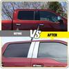 2015- Fit Ford F-150 Car Chrome 4X Door Pillar Window Post Trim Cover