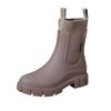 Women's Mid-Calf Rain Boots with Elastic and Thick for Outdoor Commute