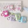Love Heart Small Photo Album Keychain 32 Pockets Hollow Photocard Binder for 2 Inch Photo Mini Photo Card Book Holder for