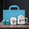 Creative aesthetic ceramic cups, tea sets, high-end office cup gift sets for commercial banks, enterprises, and company holidays and annual parties