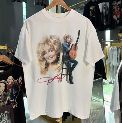 Dolly Parton 1994 Dollywood Seltenes Vintage Ausgewaschenes Weißes T-Shirt