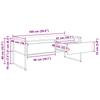 Coffee Table Reclaimed Wood Look 100 x 46 x 40 cm Wood Based Material