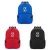 Kids Schoolbag Wide Padded Shoulder Straps Waterproof Scratch-resistant Large Capacity Letter Print Solid Color Backpack