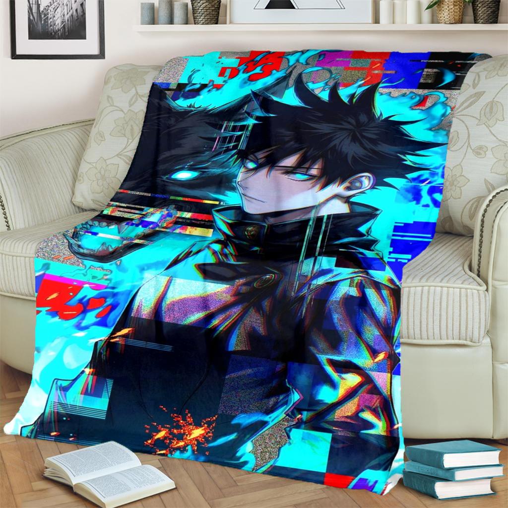 Jujutsu Kaisen Themed Blanket Soft Warm Flannel for Bedrooms, Sofas, Chairs, Picnics and Outdoor Use