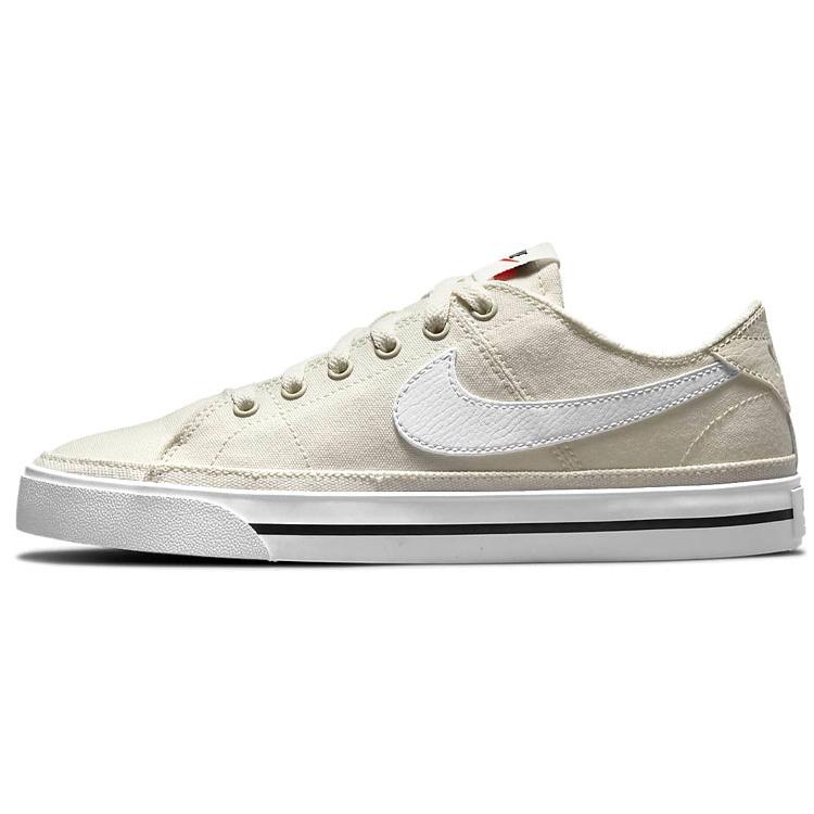 Nike Womens Court Legacy Canvas 'Sail' (women's sizes) Sail / Summit White / Black / White Skate Shoes CZ0294 101