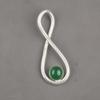 Colgante de ónix verde, joyería hecha a mano con piedras preciosas, colgante de plata de ley 925 maciza, joyería de diseño único.