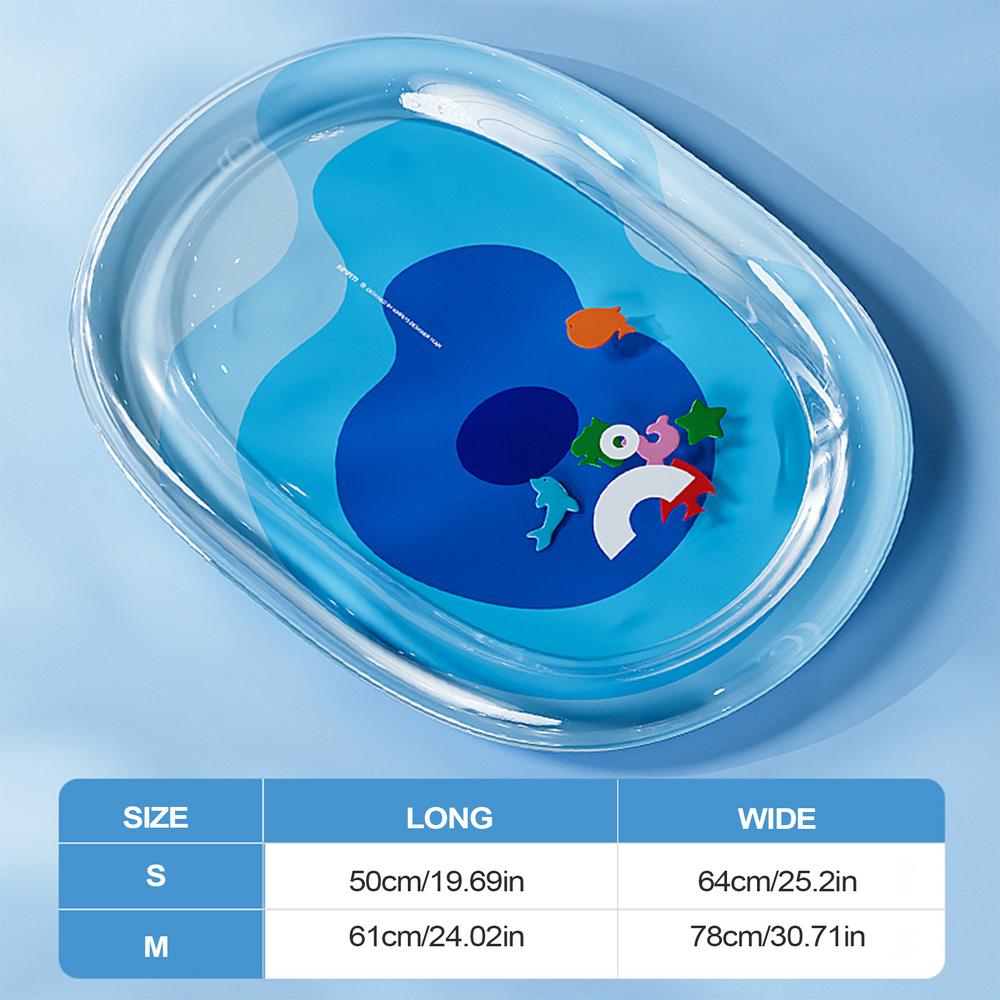 

Cat Water Mat With Fish Dog Cooling Mat Portable Water Sensory Pad With Fish For Bored Indoor Cats Play Outdoor Kennel Bed M темно-синий