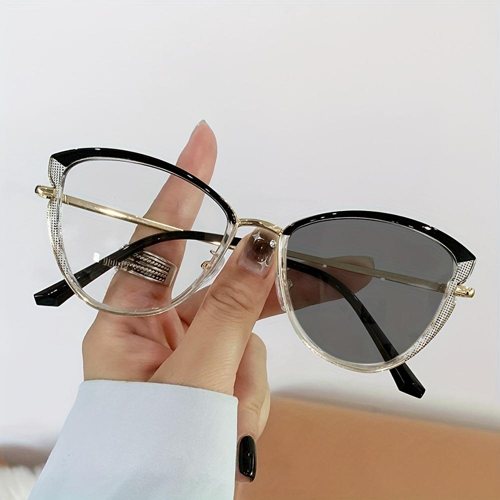 

1 Pair Of New Ins Style Metal + Pc Material Glasses Frames Fashionable Glasses For Men And Women Equipped With Tinted Lenses