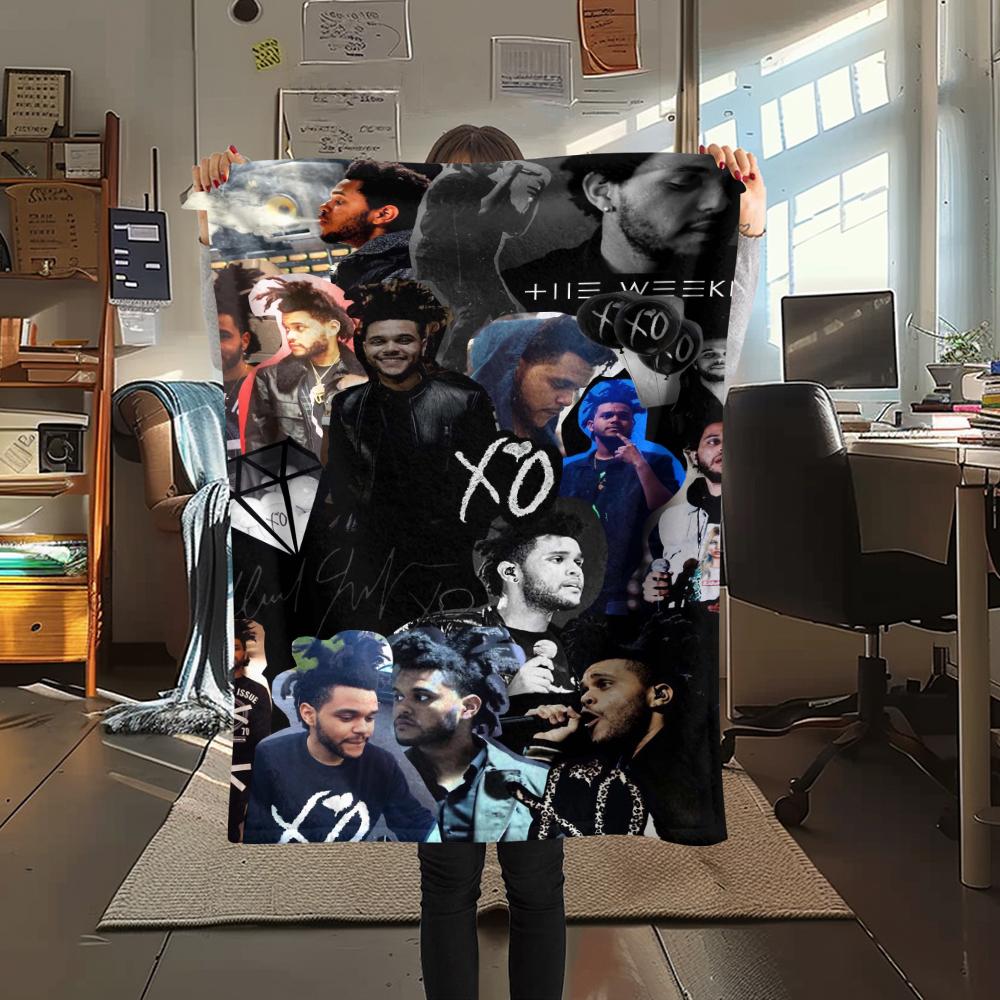 1 Pezzo Coperta in Flanella con Stampa The Weeknd, Alta Qualità Confortevole per Tutte le Stagioni, Arredamento per la Casa, Calore e Comfort, Perfetta per Regali di Natale