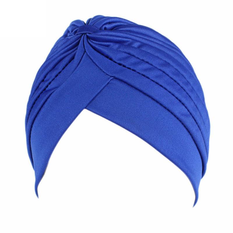Stretchy Knot Twist Turban Bandanas Women Headscarf Bonnet Muslim Hijab Indian Hats Female Chemo Cap Adult Solid Color Head Wrap
