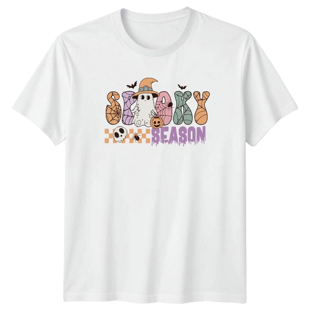 Spooky Season TShirt Retro Ghost Halloween Halloween Gift For Him And Her S